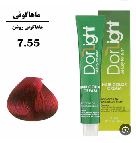 رنگ موی ماهاگونی روشن 7.55 دورلایت 100 میل