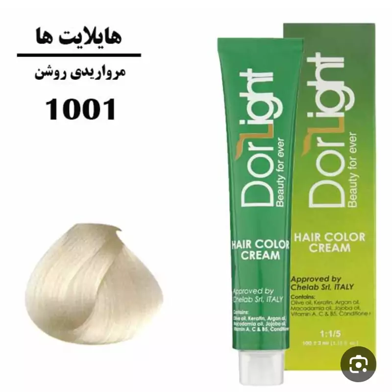 رنگ موی هایلایت دورلایت مرواریدی روشن شماره 1001