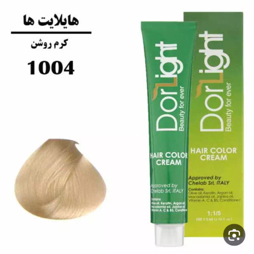 رنگ موی هایلایت کرم روشن 1004 دورلایت 100 میل