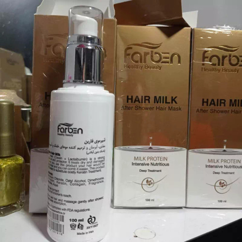 شیر موی فاربن .مغذی . آبرسان و ترمیم کننده موهای خشک و آسیب دیده . ماسک بدون ابکشی