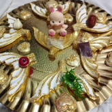 هفت سین با قالب پودر سنگ هنری با طرح دم ماهی و خوشکل