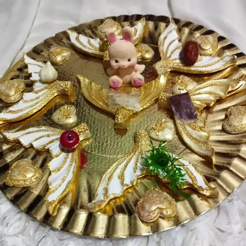 هفت سین با قالب پودر سنگ هنری  با طرح دم ماهی و خوشکل