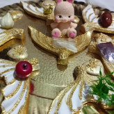 هفت سین با قالب پودر سنگ هنری با طرح دم ماهی و خوشکل