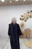 مانتو خاویار اعلا راه راه نقره ای سایز 46,48 بدون کمر جلو دکمه فشاری